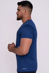 Solid Dye Round Neck T-Shirts Airforce Light Grey (D)